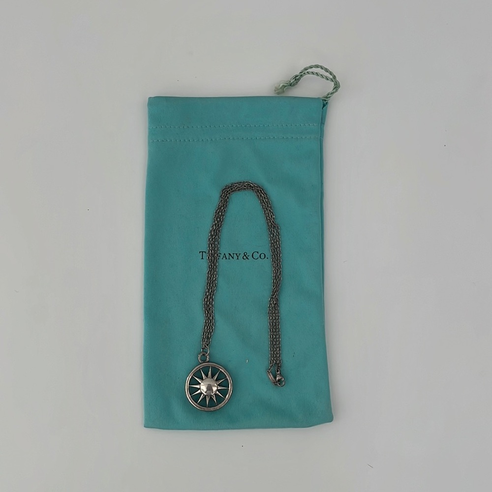 Sterling Silver Tiffany & Co Sunburst pendant (Does NOT include Original Bag)